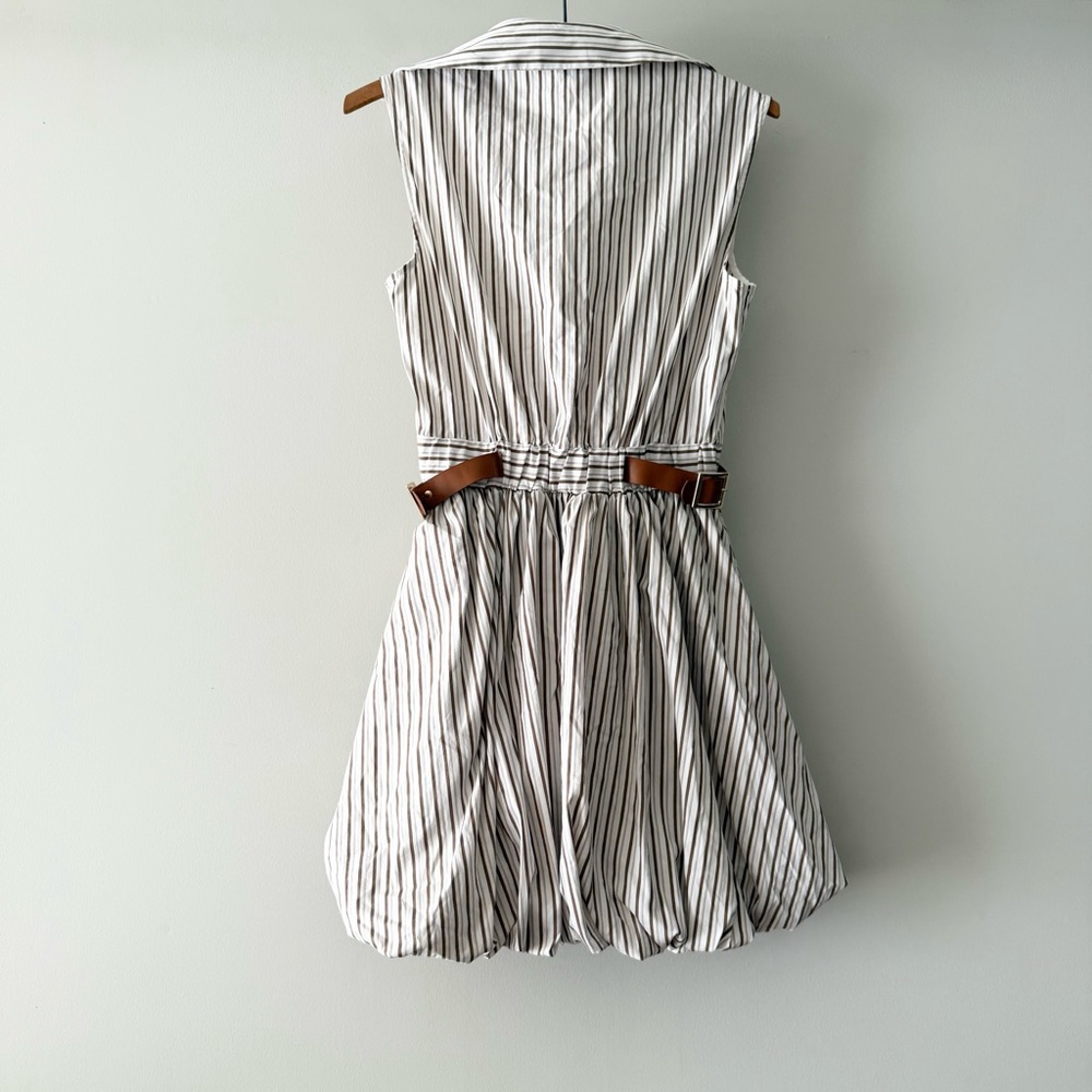 Anthropologie Striped Mini Dress - White and Black - Picture 5 of 6